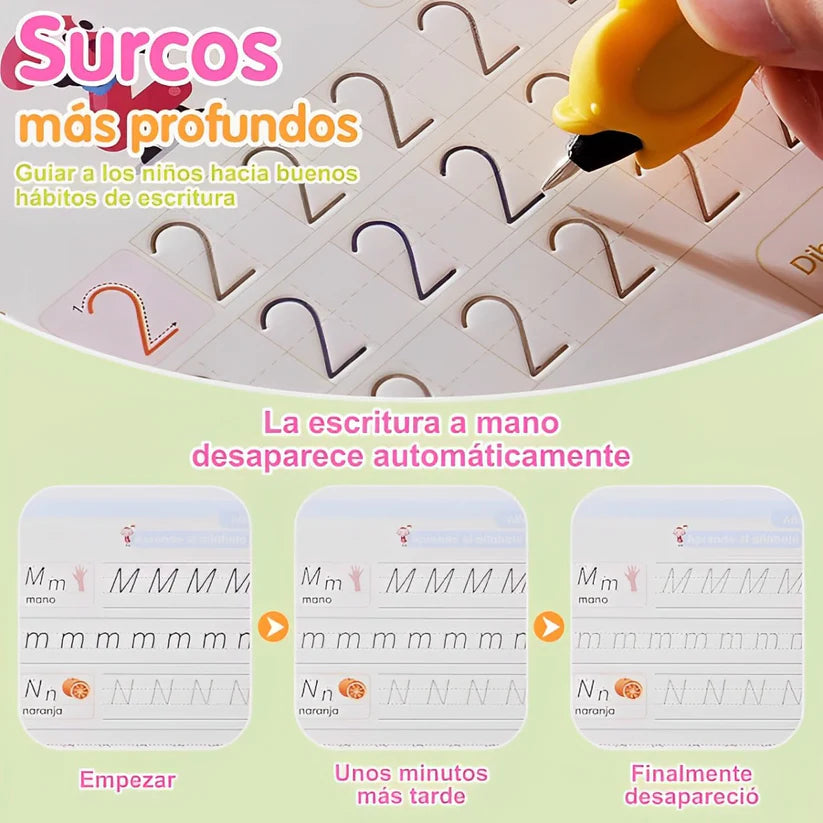 Cuaderno Mágico para Caligrafía 4 en 1