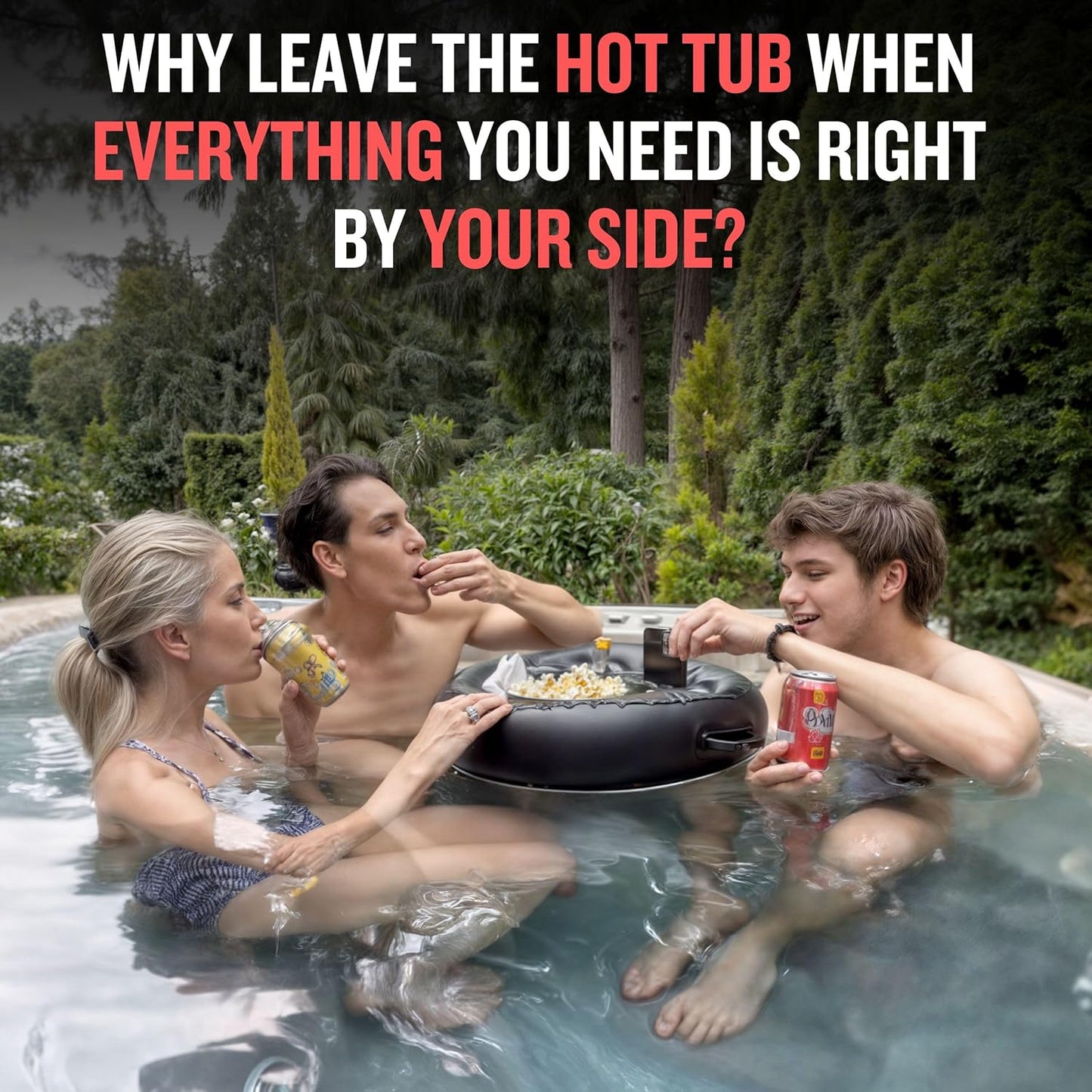 Premium Floating Drink Holder for Pool, Hot Tub Accessories for Adults - Holds Up to 50 LBS - Fun Swimming Pool Accessories for Adults, Cool and Unique Drink Floaties