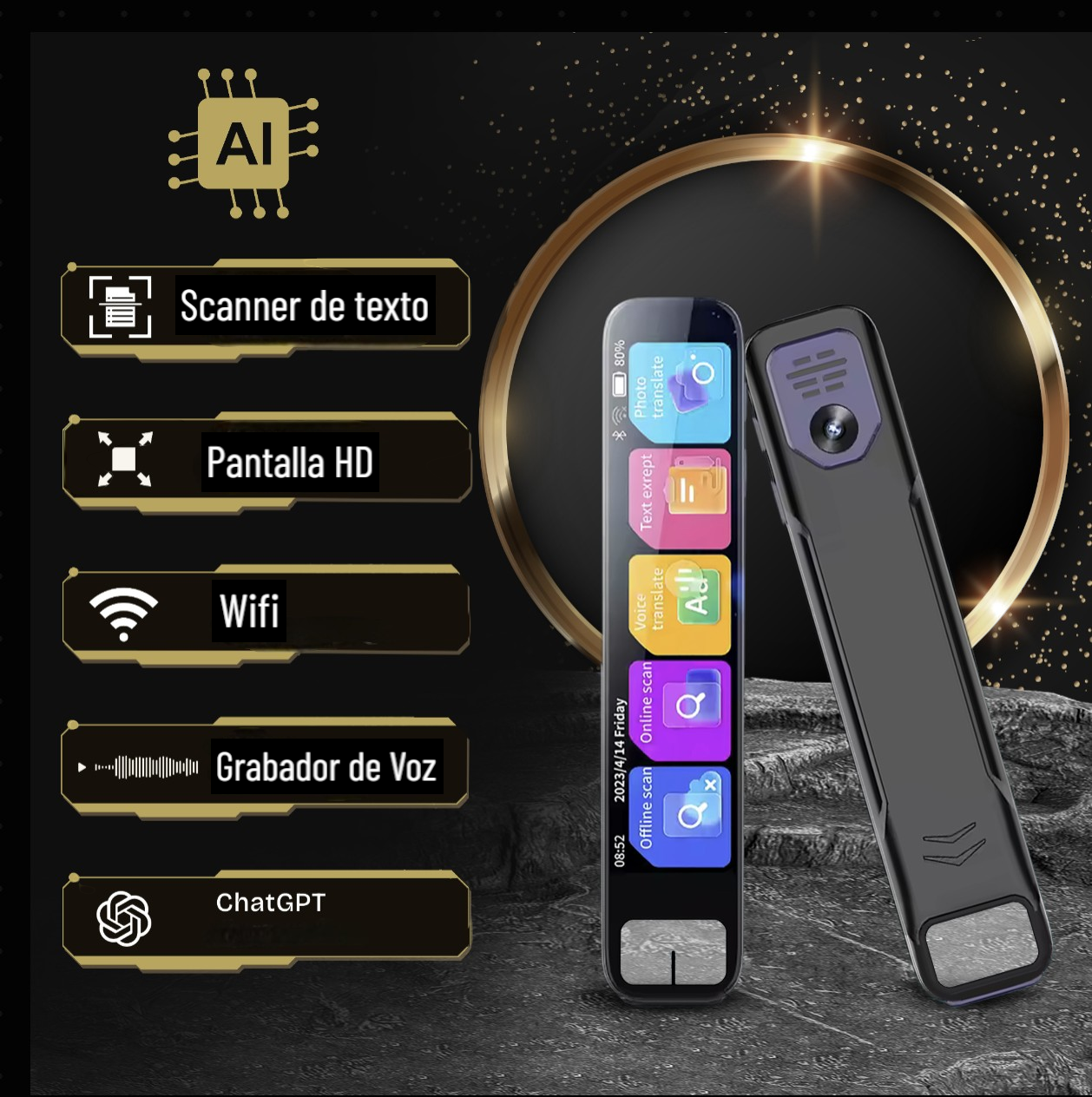 ScanSense AI Smart Pen | Respuestas AI instantáneas para Matemáticas, Historia y más