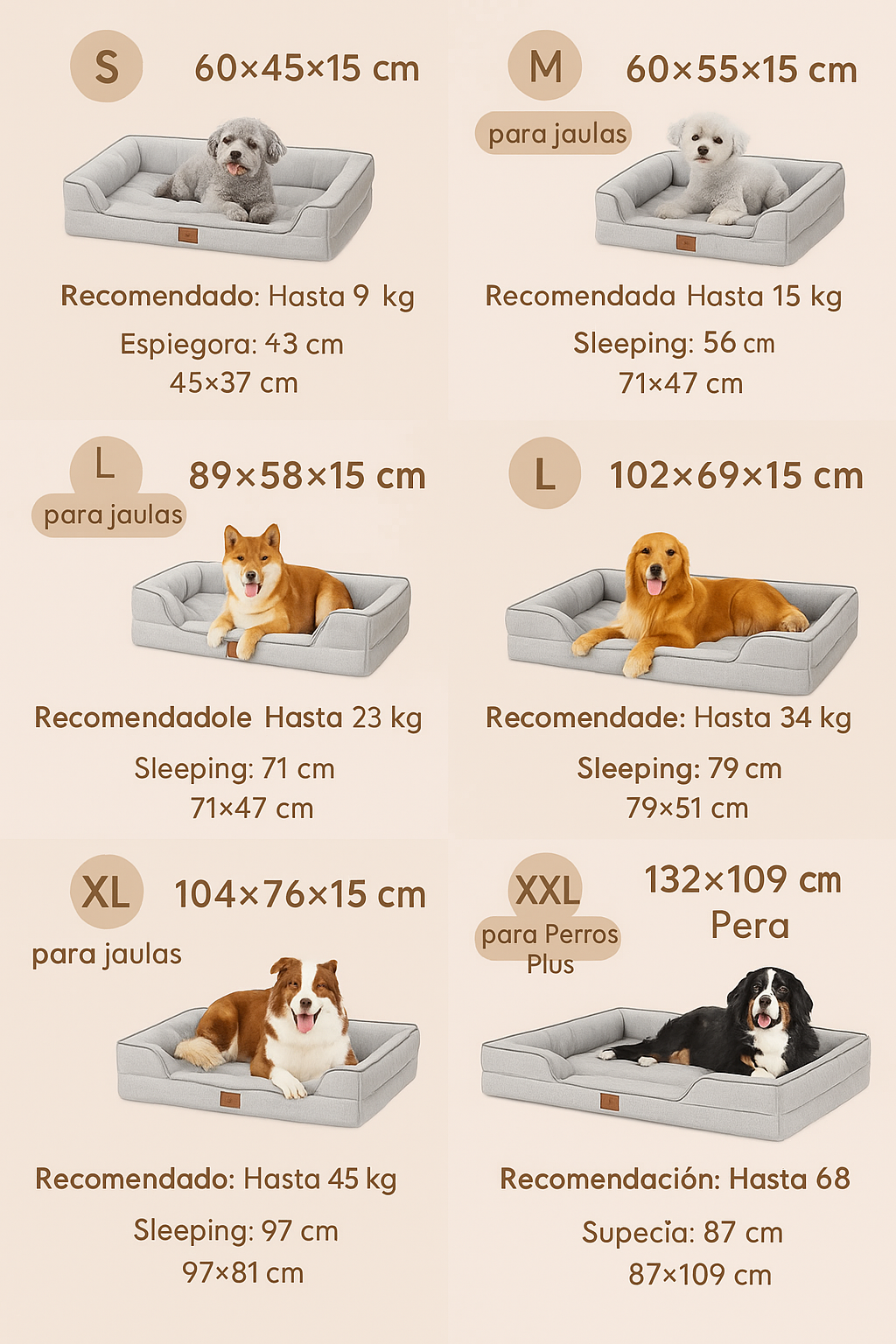 Cama Ergonómica para Perros