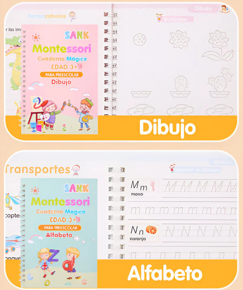 Cuaderno Mágico para Caligrafía 4 en 1