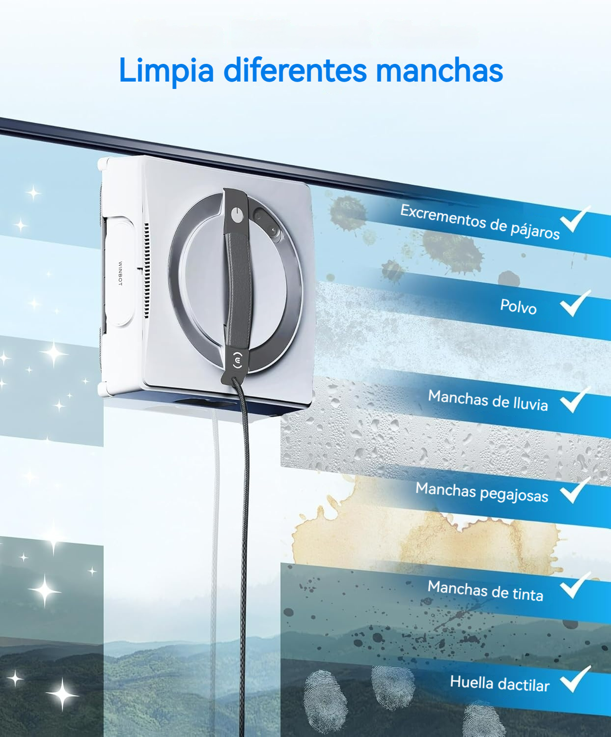 Robot Limpiacristales Portátil