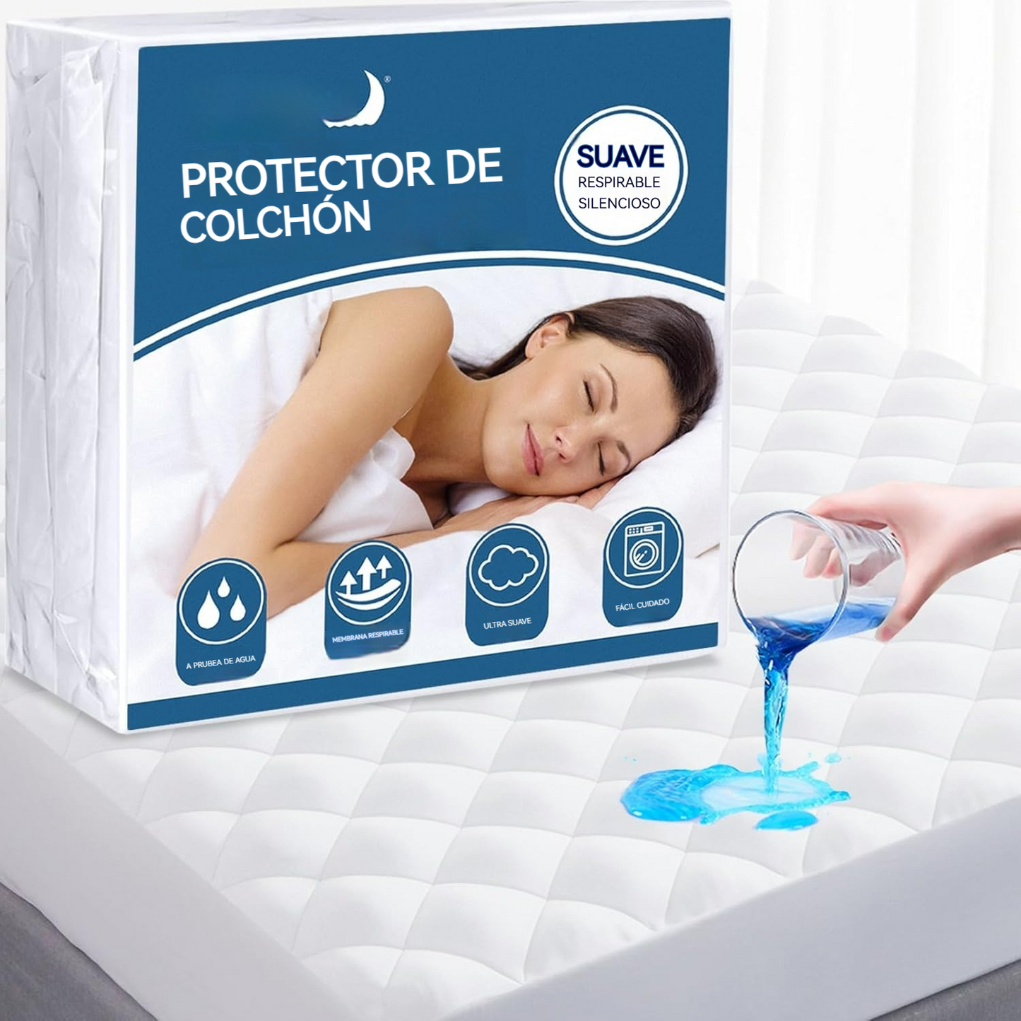 Protector de Colchón Impermeable y absorbente