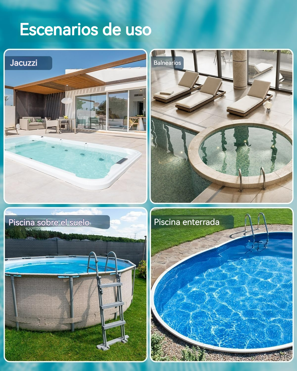 Aspiradora portátil para piscinas, spas y bañeras de hidromasaje