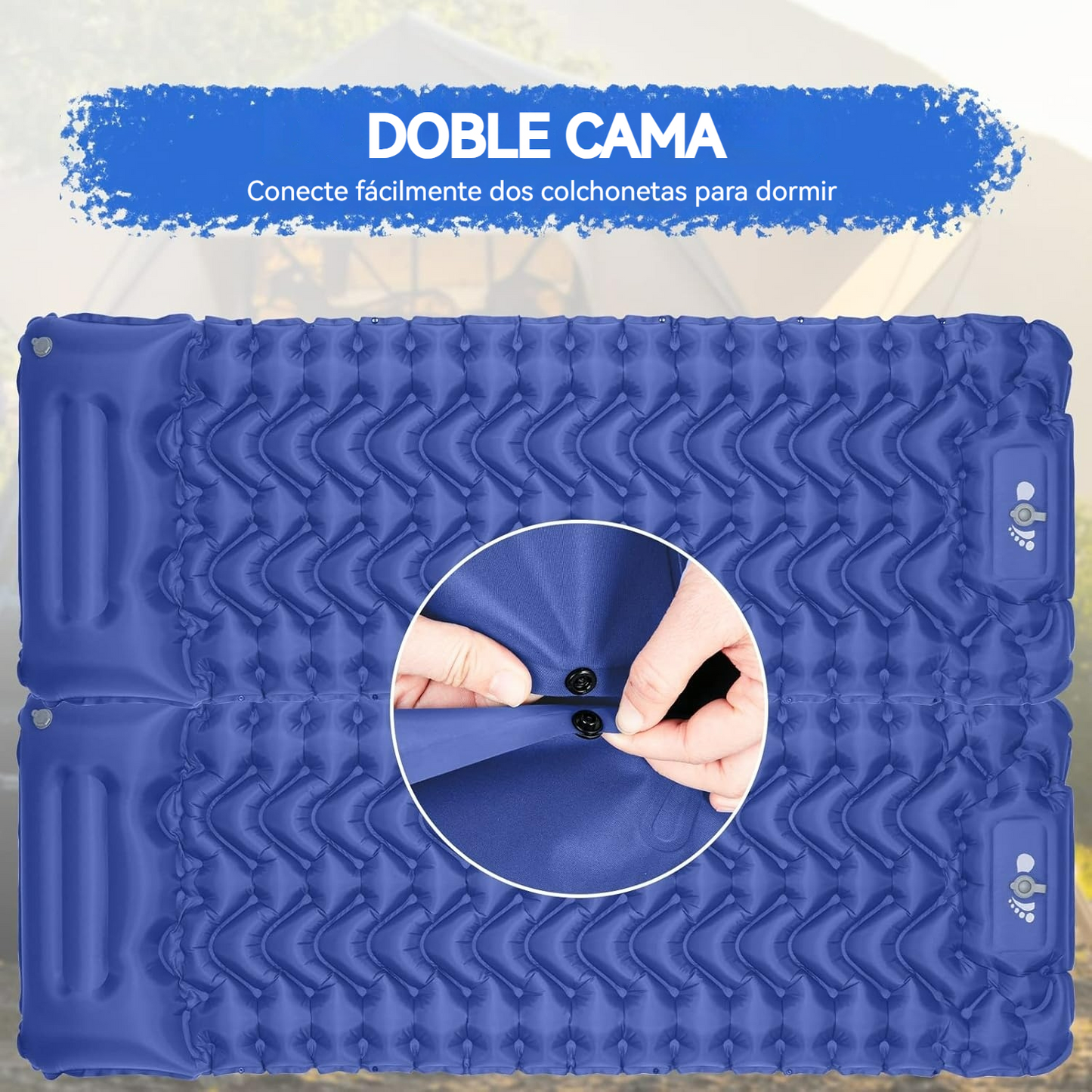 Colchoneta inflable de camping con tecnología de mapeo corporal