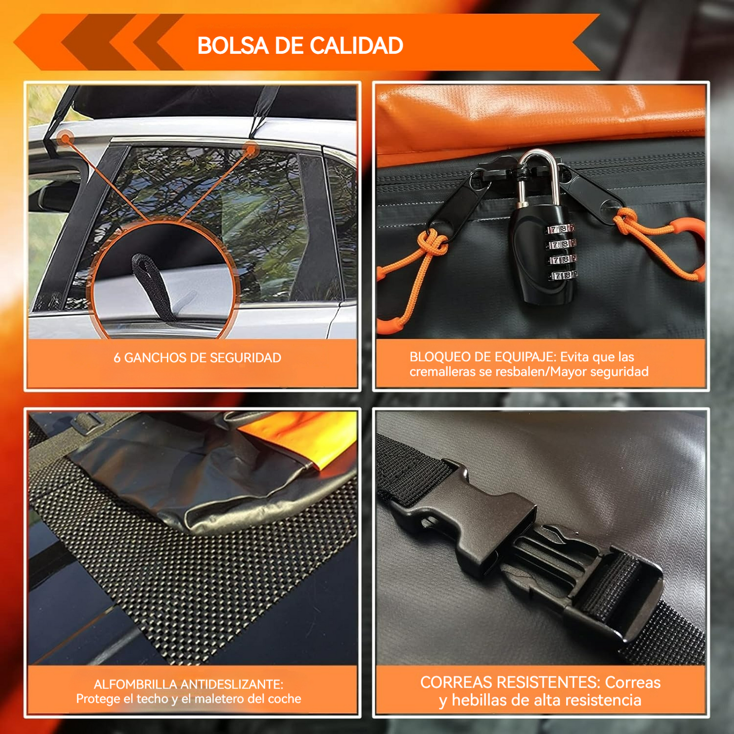 Bolsa de techo impermeable para coche y SUV