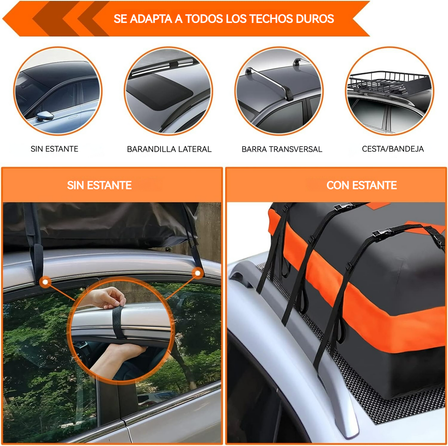 Bolsa de techo impermeable para coche y SUV