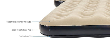 AirComfort SUV Max | Colchón Inflable para SUV y Campamento + Bomba de Aire Portátil de Regalo