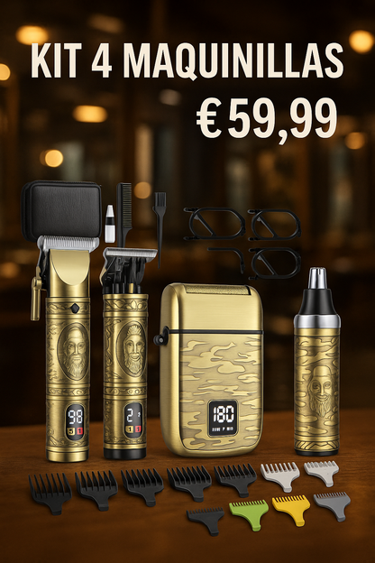 Kit 4 maquinillas. Conviértete en tu propio barbero