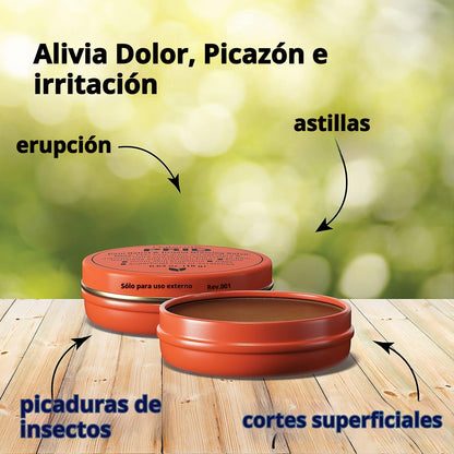 Alivio natural para picaduras, erupciones y enrojecimiento
