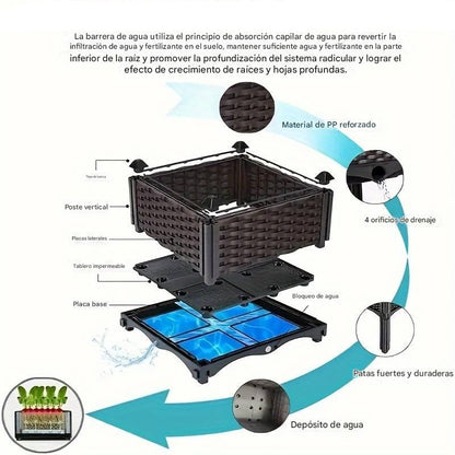 EcoGarden Box - Macetero Elevado para Exterior con Patas Resistentes