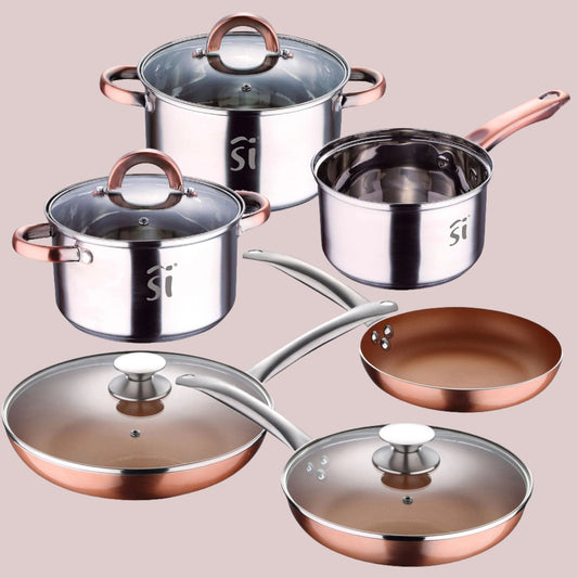 Juego de Batería de Cocina  Onil y Set de Sartenes Optimum Cooper