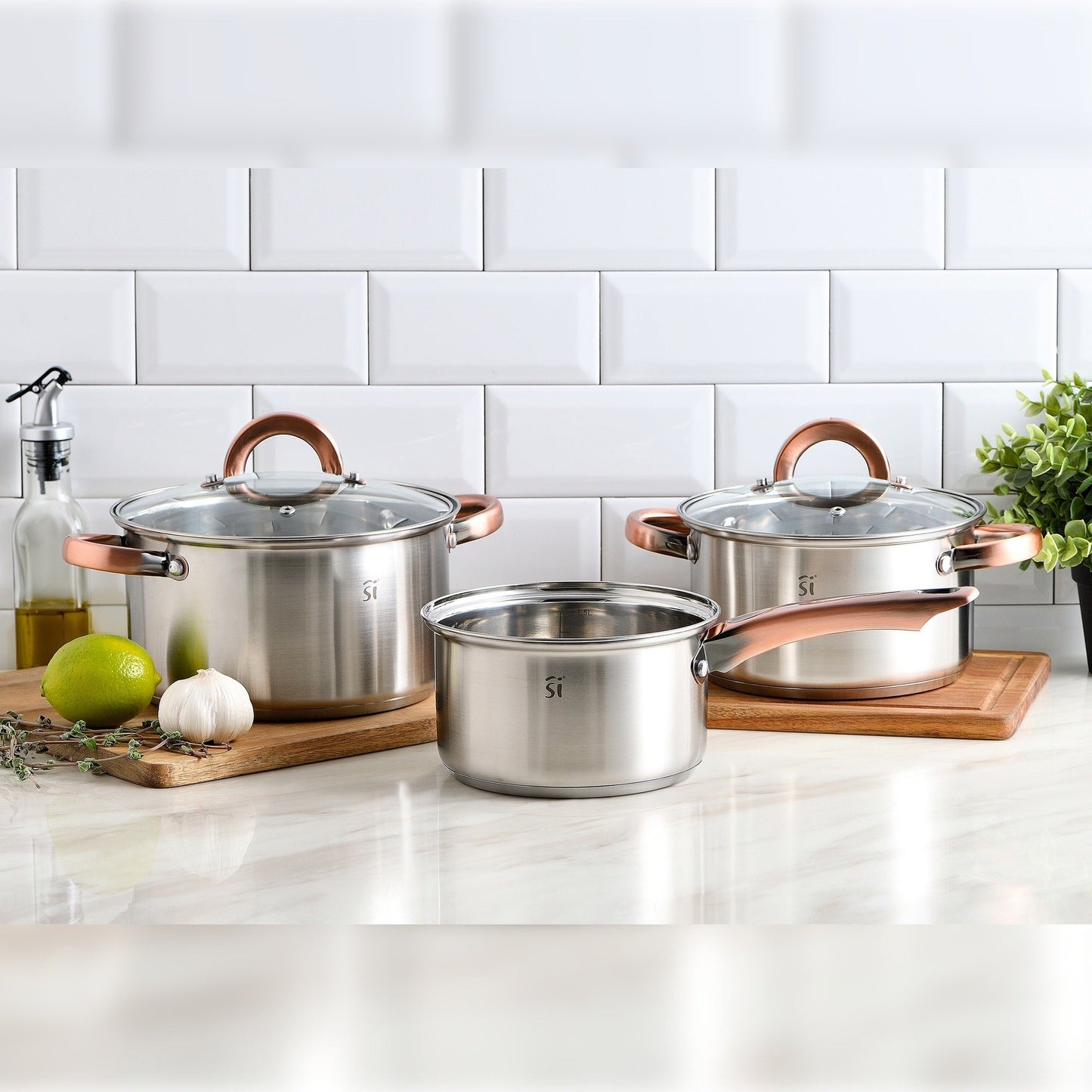 Juego de Batería de Cocina  Onil y Set de Sartenes Optimum Cooper