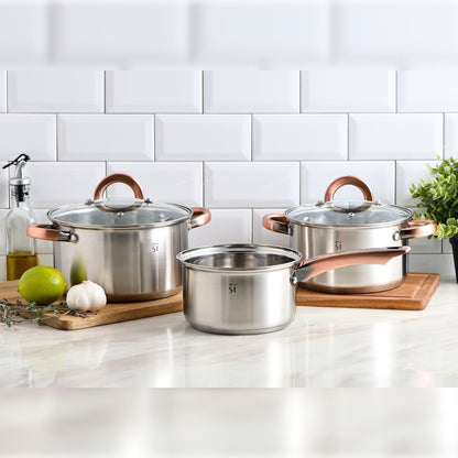 Juego de Batería de Cocina  Onil y Set de Sartenes Optimum Cooper