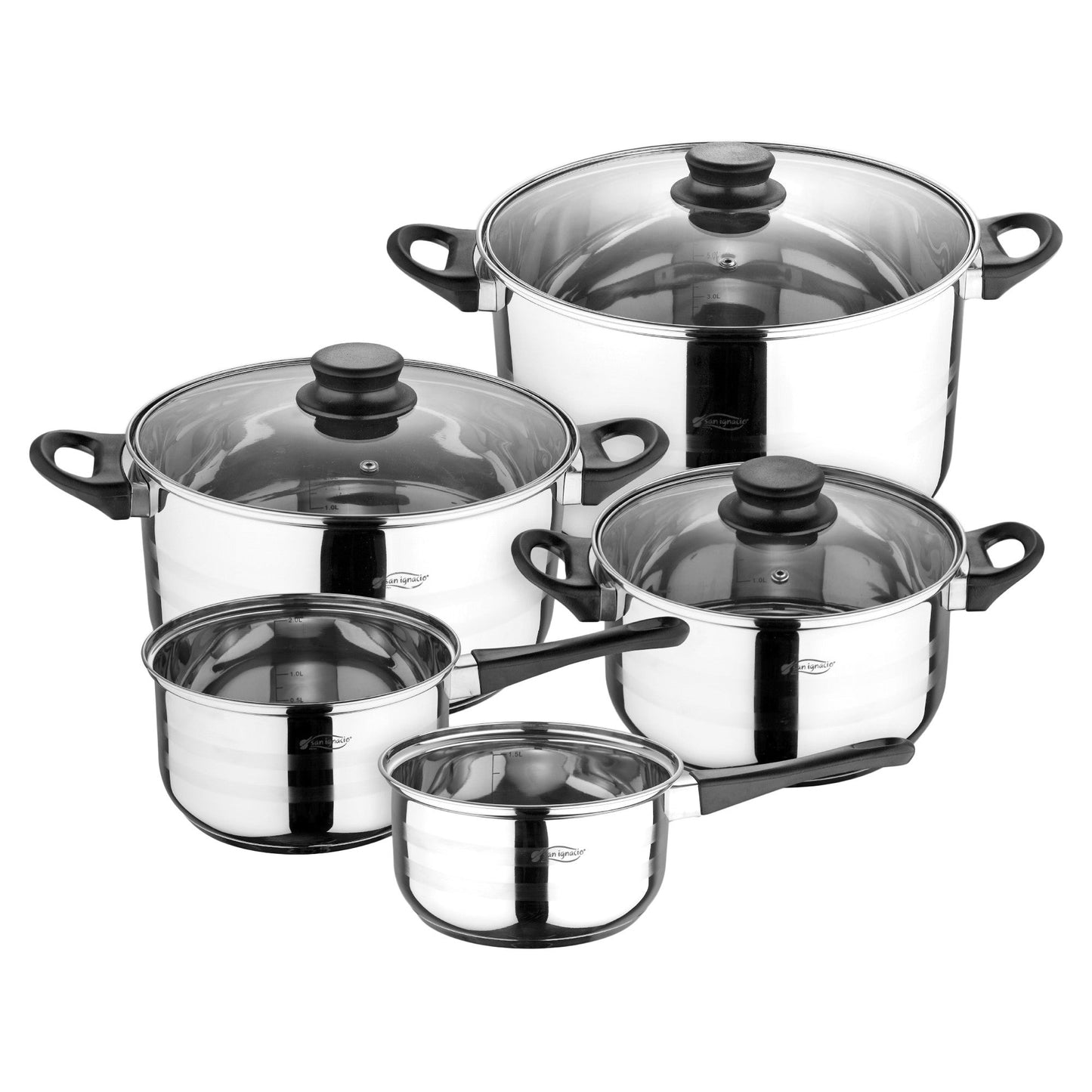 Juego de Batería de Cocina  - 8 Piezas + Set de 3 Sartenes Soul Marble en Aluminio Prensado