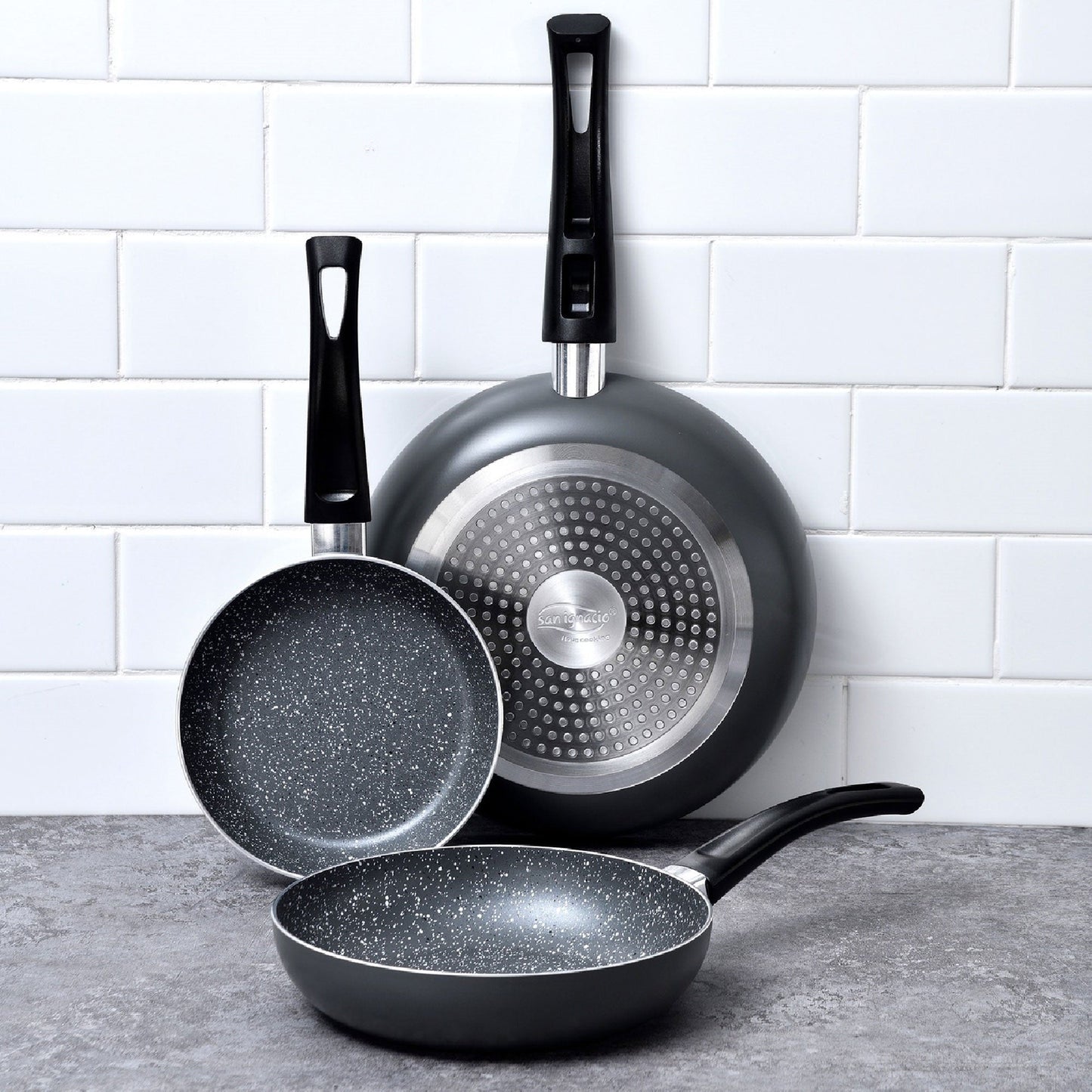 Juego de Batería de Cocina  - 8 Piezas + Set de 3 Sartenes Soul Marble en Aluminio Prensado