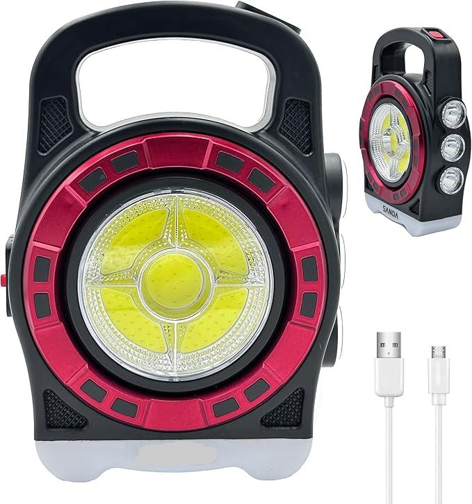 Linterna LED Multifuncional Superbrillante con Carga Solar y Bateria externa