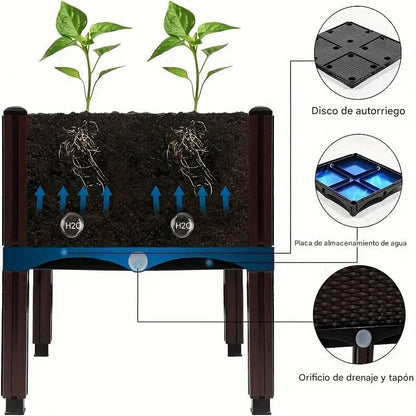 EcoGarden Box - Macetero Elevado para Exterior con Patas Resistentes