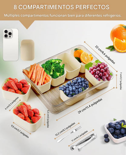 SnackBox Max 8 - Contenedor para mantener tus snacks, frutas, verduras