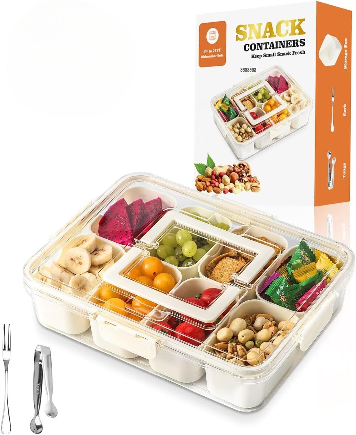 SnackBox Max 8 - Contenedor para mantener tus snacks, frutas, verduras