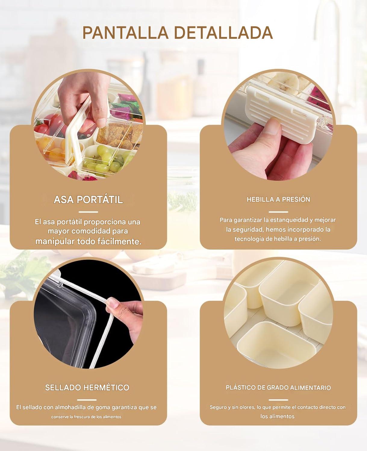 SnackBox Max 8 - Contenedor para mantener tus snacks, frutas, verduras
