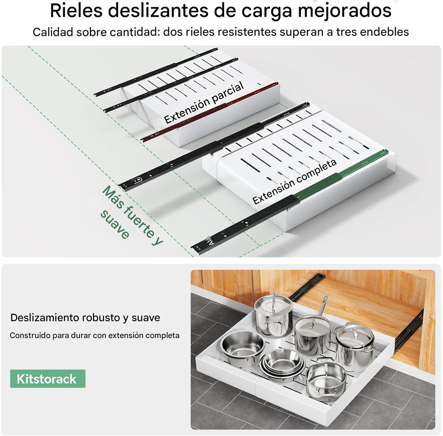 EspacioFlex – Organizador Expandible y Deslizante para Gabinetes sin Taladro