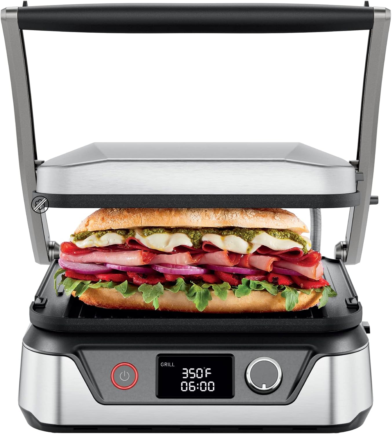 Prensa Panini Digital 5 en 1 con Grill y Plancha Reversible