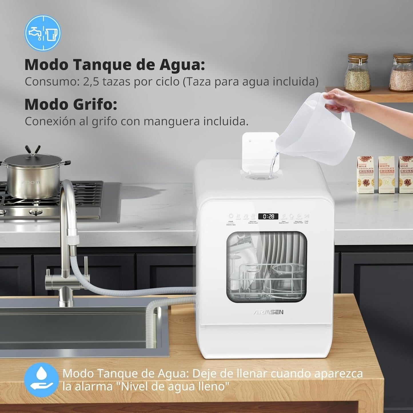 Lavavajillas Portátil de Encimera – Funcionalidad, Comodidad y Eficiencia para tu Hogar