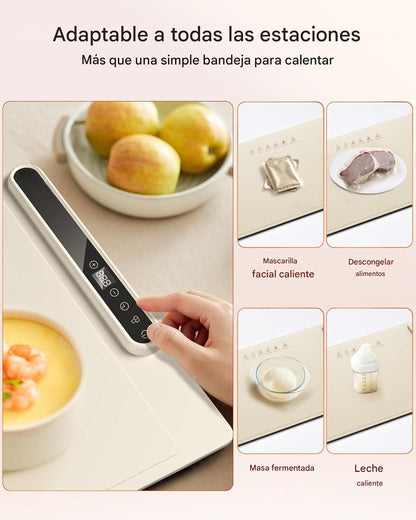 Tapete Eléctrico Plegable con 7 Niveles de Temperatura para Mantener tus Comidas Siempre Calientes