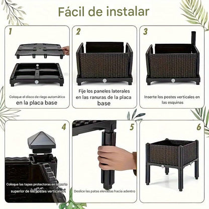 EcoGarden Box - Macetero Elevado para Exterior con Patas Resistentes