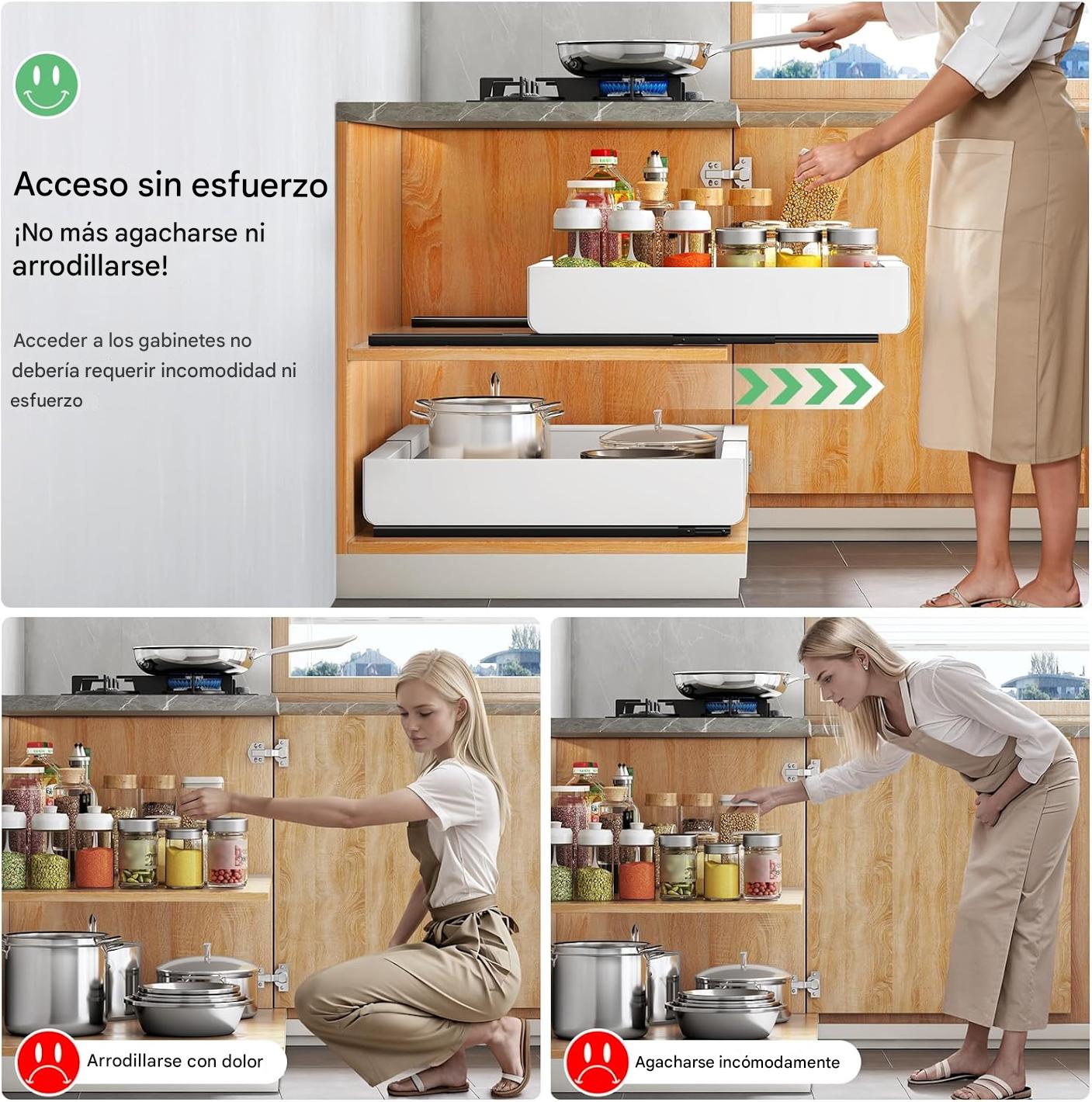 EspacioFlex – Organizador Expandible y Deslizante para Gabinetes sin Taladro