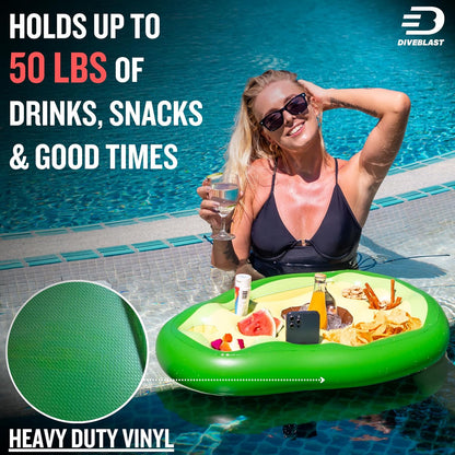 Premium Floating Drink Holder for Pool, Hot Tub Accessories for Adults - Holds Up to 50 LBS - Fun Swimming Pool Accessories for Adults, Cool and Unique Drink Floaties