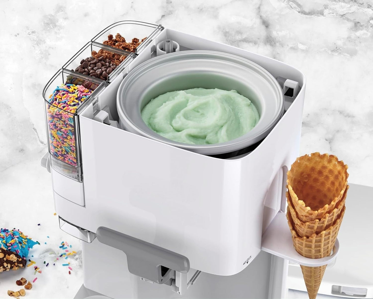 Máquina Automática de Helado y Yogur con Contenedores para Mezclas