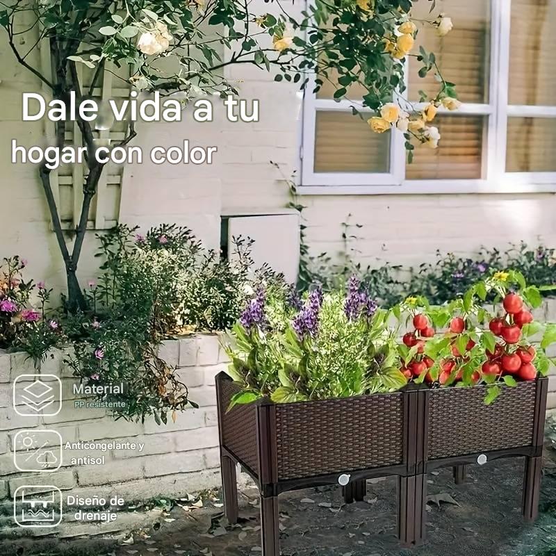 EcoGarden Box - Macetero Elevado para Exterior con Patas Resistentes