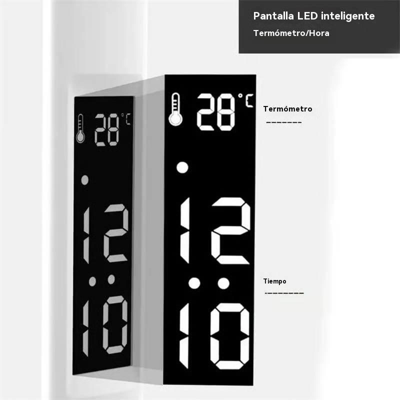 Lámpara LED recargable con ventilador, calendario, portalápices y más