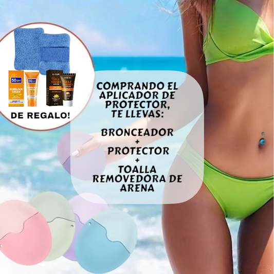 RollerSun Touch – Aplicador de Crema Solar con Rodillo de Silicona + Set de Regalo