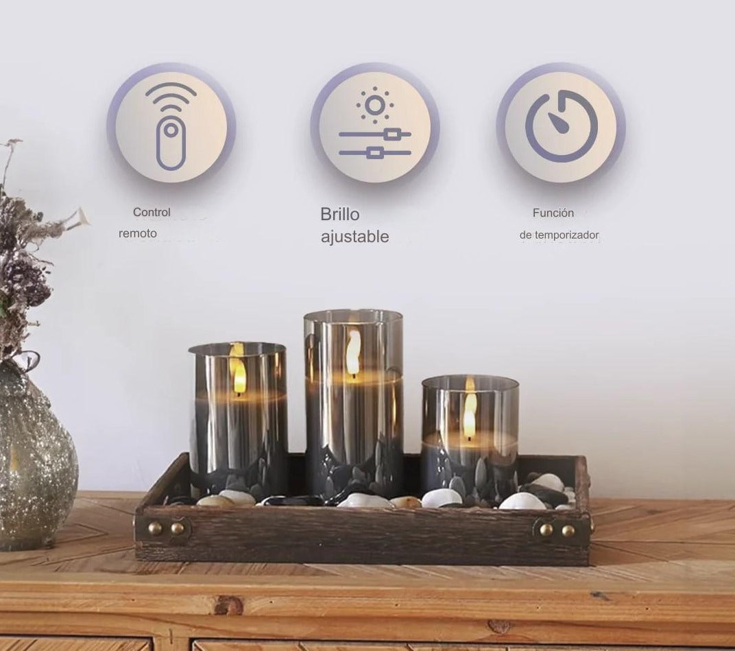 Set de Velas Sin Llama Realistas