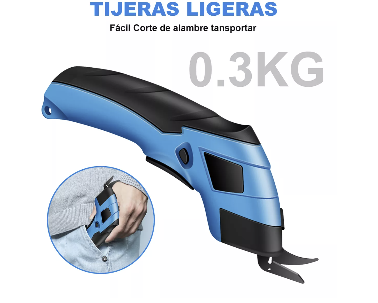 Tijeras Eléctricas Inalámbricas para Cortar Tela y Cartón