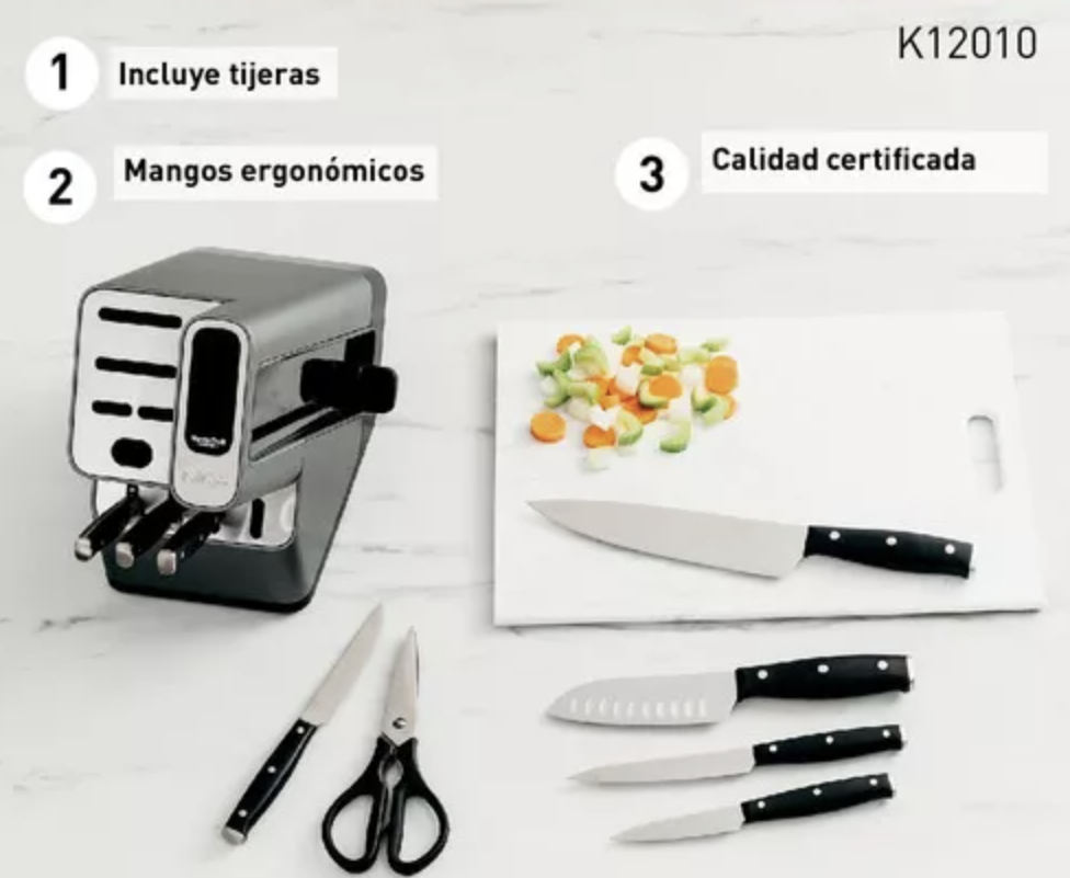 Cuchillos Ninja con Base Afiladora – Precisión y filo duradero en cada corte