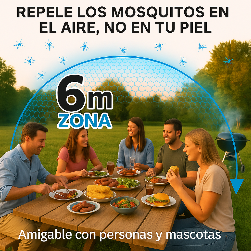 Antimosquitos Sin Olor, Silencioso y Recargable AireLibre