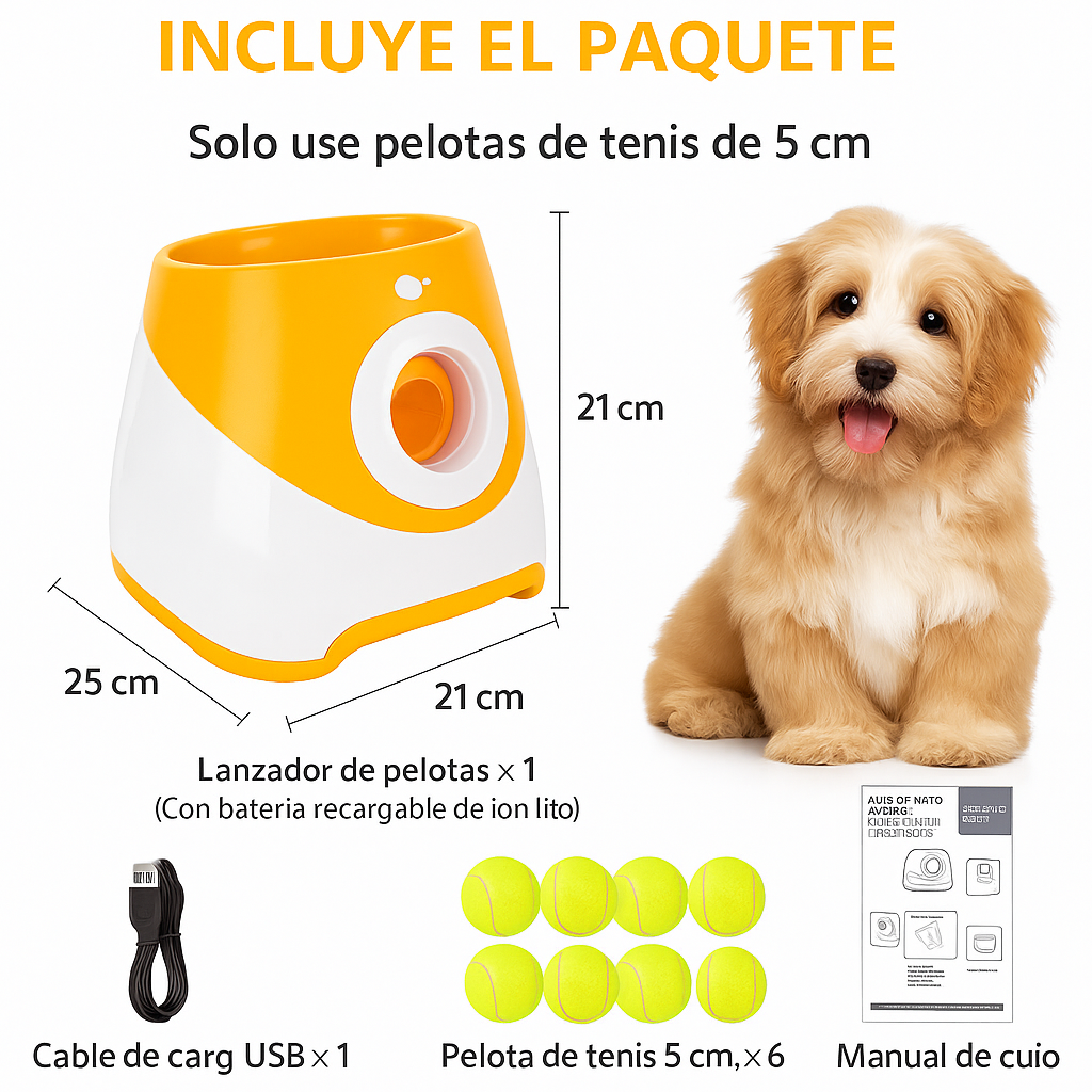 Lanzador Automático de Pelotas para Perros Pelotín Go