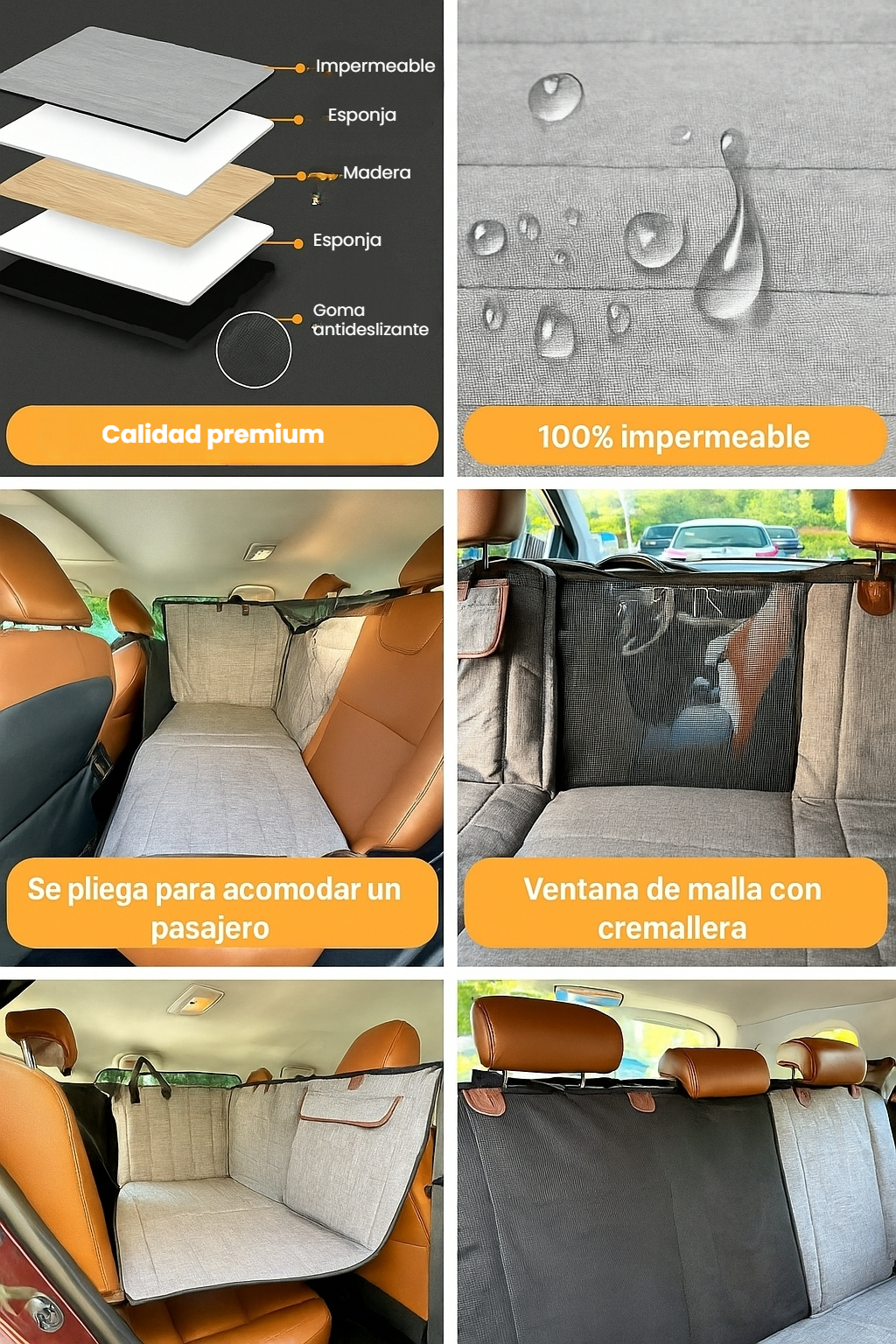 Cubre Asiento de Coches para Perros +Plus
