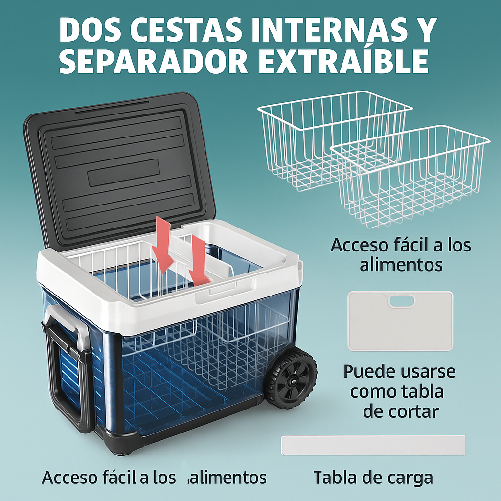 Refrigerador Portátil con Ruedas