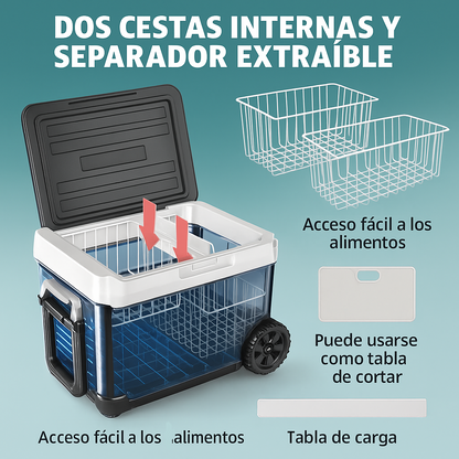 Refrigerador Portátil con Ruedas
