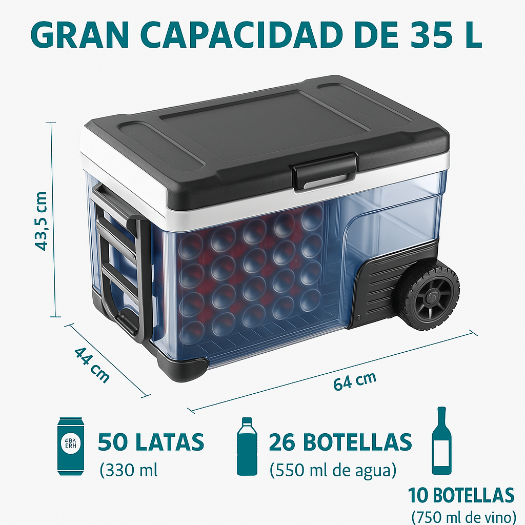 Refrigerador Portátil con Ruedas