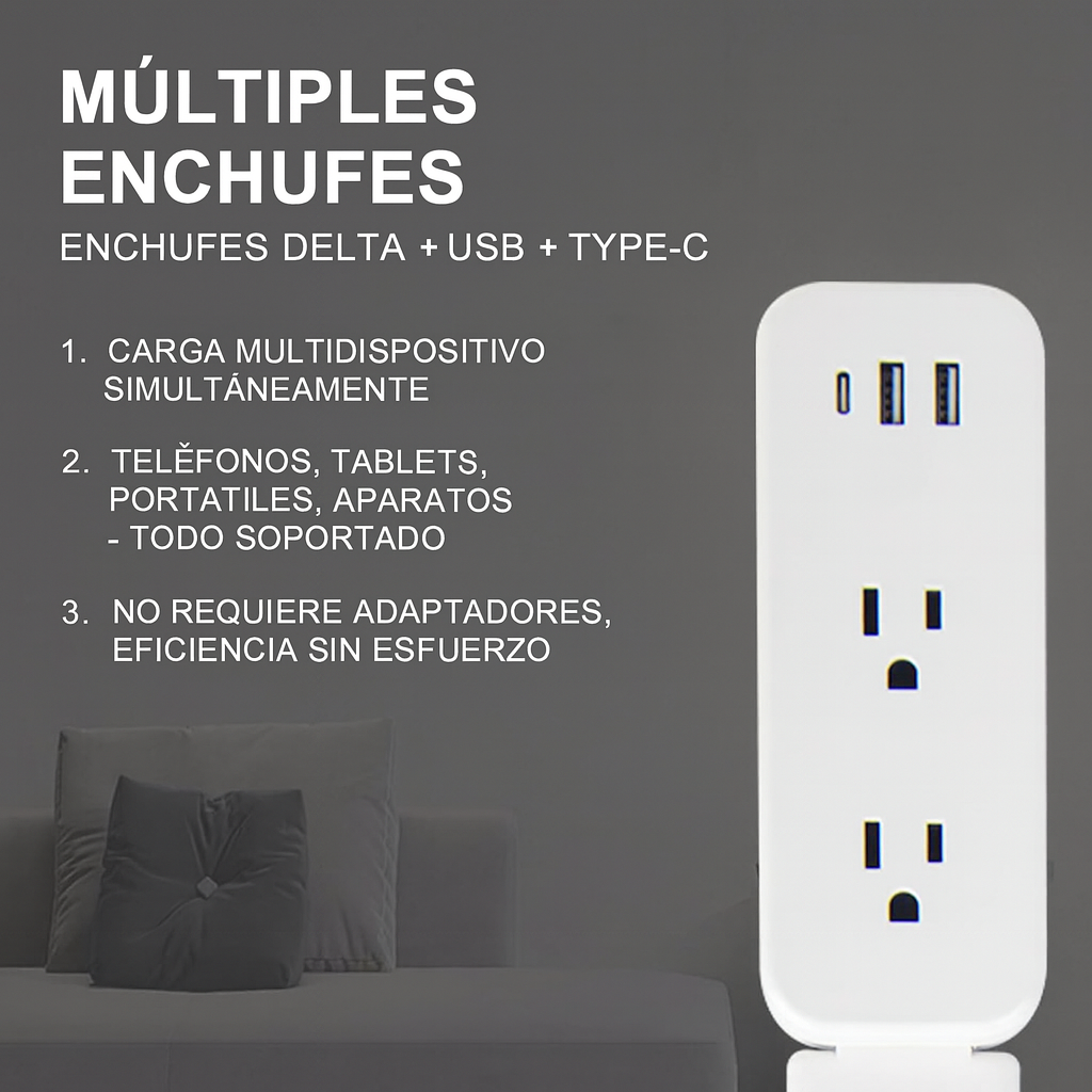 Extensor de Enchufe Giratorio