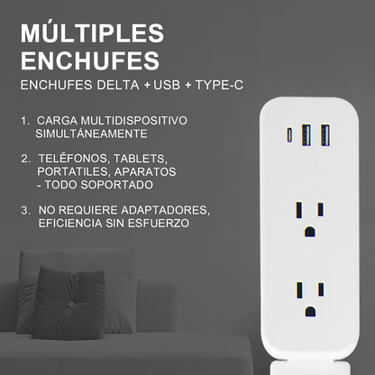Extensor de Enchufe Giratorio