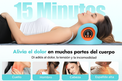 Masajeador de cuello portátil con tecnología de tejido profundo + calor + vibración