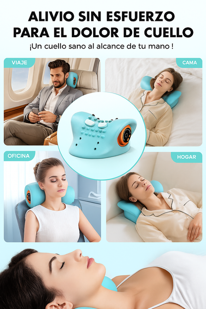 Masajeador de cuello portátil con tecnología de tejido profundo + calor + vibración
