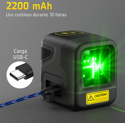 Nivel laser Verde de Bolsillo autonivelante, recargable y giratorio